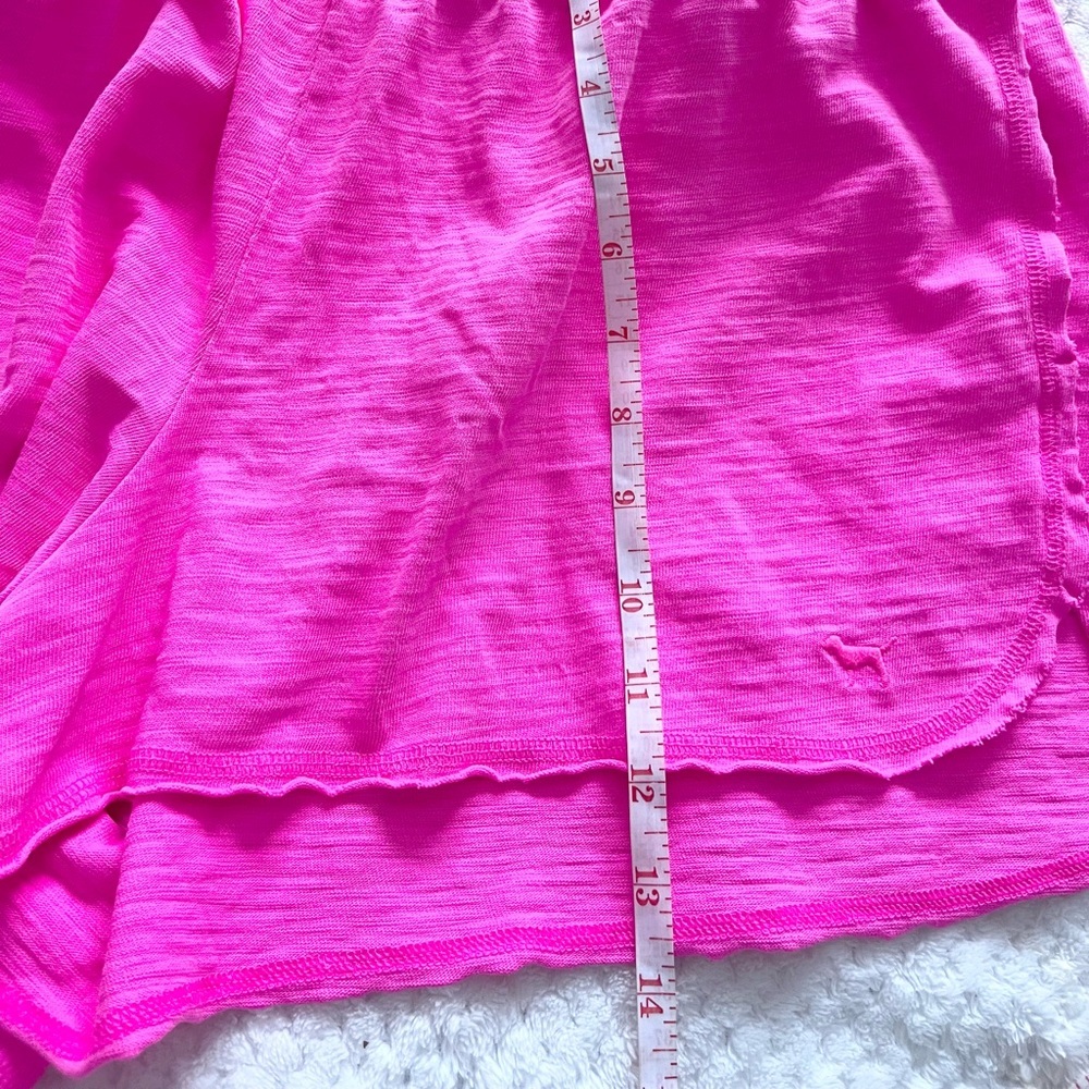 NWT Victoria's Secret PINK Curve Hem Sweat Shorts in HOT PINK - Picture 8 of 8